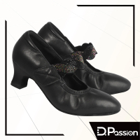 D.Passion x 美佳莉舞鞋 45013 黑羊皮 1.8吋(摩登鞋)