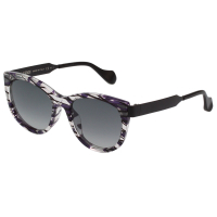 FENDI 方形 紋路 太陽眼鏡 (透明+紫色+黑色)