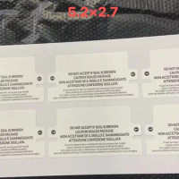 100pcs/lot DO NOT ACCEPT IF SEAL IS BROKEN Label Sticker for Samsung Galaxy White 5.2X2.7cm Seal Stickers SEALED PACKAGE BOX