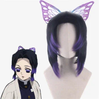 Kochou Shinobu cosplay Anime Demon Slayer Headwear Butterfly Wings Clip Lolita Hair Accessories Cosplays