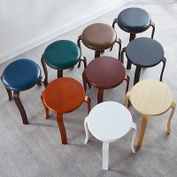 圓凳椅 木頭實木凳子家用簡約客廳塑料小板凳網紅懶人高圓凳加厚布藝椅子『XY14250』