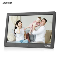 Andoer 10Inch Wide LCD Screen Digital Photo Frame Electronic Photo Frame MP3 MP4 Video Player Clock Calendar 2.4G Remote Control