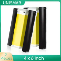 Unismar 2PK Ink Cartridge for Selphy Canon CP1200 CP1300 CP910 CP900 Photo Pirnter Robbon 6 Inch Color Printing KP-36IN KP-108IN