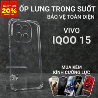 Ốp lưng cho iQoo 15  trơn trong suốt | Ốp điện thoại cho Vivo dẻo bảo vệ camera đt toàn diện Cowcase