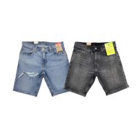 【LEVIS】Levis 412 牛仔褲 天絲棉 彈性 刷破 短褲 修身 丹寧 牛仔短褲 平輸品(牛仔短褲8951)