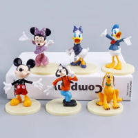 Brand New 6 Pcs Disney Mickey Mouse Clubhouse Anime Character Hand Puppets PVC Sculpture Series Model Toys Gifts HEROCROSS
