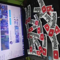 Paket Stiker isi 18pcs [BISA RIQUES NAMA CHANNEL] , Stiker Papper. Sudah di lapisi Plastik Antigores