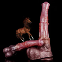 2024 Realistic Horse Dildo Silicone 13.69 inch Huge Long Dildo For Anal Stimulation G-Spot Penis Cock With Sucker Adult Sex Shop