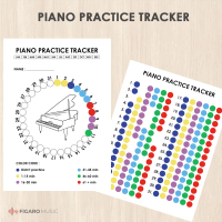 Piano Practice Tracker, Piano Lesson Log, Music Student Practice Journal Pages, Instrument Progress 