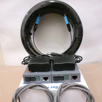 kabel fiber optik DC ftth panjang 100m dan 1 set htb converter AB siap pakai