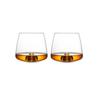 Denmark Normann Concave Bottom Crystal Kick Wine Whiskey Glass Shake Ice Cake Brandy Martell Cognac Whisky Drinking Cup Tumbler