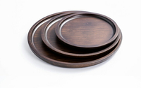 重竹干泡托盤胡桃木長方形家用木盤子茶盤實木碟圓形蛋糕果盤