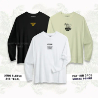 BUY 1 OR 3 PCS | SHIFTUPDISTRO | T-SHIRT Long Sleeve Basic Black 24s | Attitude