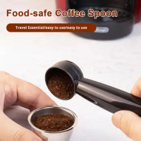 Coffee Grinder Spoon Multi-function Coffee Scoop Tamping Spoon with Long Handle for Espresso Beans Dual-purpose for Measuring