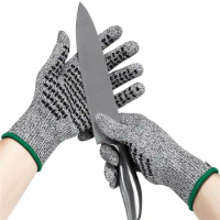 Cut Resistant Gloves HPPE&amp;Nylon EN388 Anti-cut Level 5 Safety Work Glove Touch Sensitive Anti-Slip Tool for Kitchen,Garden
