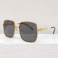 2023 New Arrive Light Luxury Square Gold Sunglasses Grey Lens CT0304 for Men Hand Craft Super Light Titanium Solar Glasses