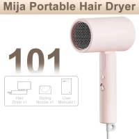 XIAOMI MIJIA Portable Anion Hair Dryer H101 Quick Dry Professinal Foldable 1600W 50 Million Negative