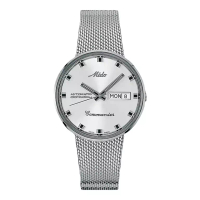 Mido Jam Tangan Pria MIDO Commander M8429.4.21.13 1959 Dateday Automatic Silver Dial Mesh Strap