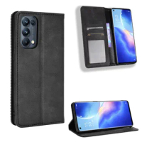 For OPPO Reno 5 5G Luxury Flip PU Leather Wallet Magnetic Adsorption Case For Oppo Reno 5 Pro 5G Reno5 Protective Phone Bags