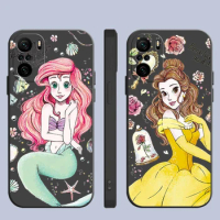 Disney cute beautiful princess Phone Case For Xiaomi Redmi Note 12 11E 11S 11 11T 10 10S 9 9T 9S 8T Pro Plus 5G Black Cover
