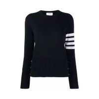 Thom Browne 4-Bar Crewneck Knitted Navy
