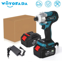 18V Electric Screwdriver Brushless Cordless Screwdriver Impact Drill Impact Driver Rechargeable Driver for Makita 18V Battery
