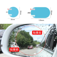 Car Rearview Mirror Sticker Rain-proof Waterproof Anti-fog Film Round square Universal Motocycle Mirror Anti-reflective Film