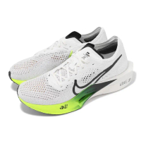 【NIKE 耐吉】競速跑鞋 ZoomX Vaporfly Next% 3 FK 男鞋 白 綠 輕量 彈力 碳板 路跑(FZ4017-100)