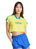 เสื้อฟุตบอลผู้หญิง Tiro Cut 3-Stripes Crop สีเหลือง - AD001AP761DXTH