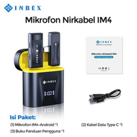 ORIGINAL INBEX IM4/8 Microphone Wireless Mic Clip on Dual Lavalier Mikrofon Bluetooth Youtuber Faceb