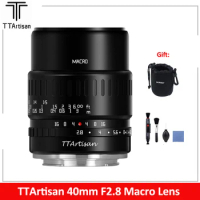 TTArtisan 40mm F2.8 Macro Lens for Sony E Mount A6600 Fujifilm XT4 XA XE X-Pro Canon M50 Panasonic Olympus M43 Nikon Z30 Camera