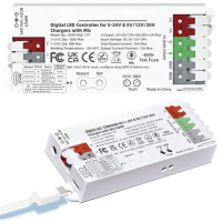 untuk ESP32 untuk Kawalan Lampu LED Digital dengan Mikrofon dan USB-C 5–24 V