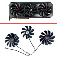 DIY Cooling Fan For POWERCOLOR Radeon RX6700XT 6750 6750XT 6800 6800XT 6900XT 6950XT Red Devil OC Graphics Card Replacement Fan