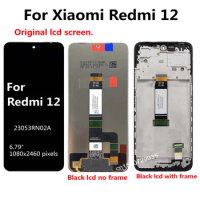 Original Best For Xiaomi Redmi 12 Redmi12 LCD Display Touch Screen Digitizer Assembly Frame Mobile Sensor Pantalla