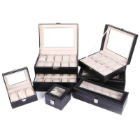 1/2/3/6/12 Grids Watch Box PU Leather Watch Case Holder Organizer Storage Box for Quartz Watches Jewelry Boxes Display Best Gift