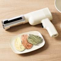Electric Pasta Maker Electric Noodle Press Gun with 5 Mould Handheld Pasta Maker Portable Stainless Steel for Pasta Ramen
