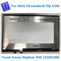 Original 14 inch FHD 1920X1080 LCD Assembly For ASUS Chromebook Flip C436 Laptop LCD Display Touch Screen Digitizer