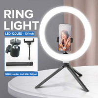 Lacyfans Lampu Ring Light LED 3in1 Color Tripod Holder 25.5cm 12W - QX-260 Halo Ring Light 10 Inch 2