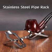 Stainless Steel Smoking Pipe Holder Rack Portable Foldable Tobacco Smoking Pipe Display Stand Accessories