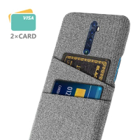 Luxury Fabric Phone Cover for OPPO Reno 2 Z 2Z 2F, Phone Case with Dual Card, Funda Coque