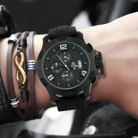 PROMO  BELLEDA 9050 Jam Tangan Pria Chrono Aktif Tahan Air Man Watch Sporty