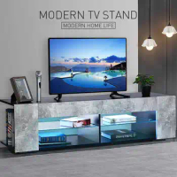57 Inch Luxury High Capacity TV Cabinet Modern LED TV Stand Living Room Furniture High Gloss TV Unit Console Home Furnishings
