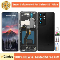 AMOLED For Samsung Galaxy S21 Ultra 5G LCD Display Screen Assembly Replacement For Galaxy S21 Ultra AMOLED Touch Digitizer LCD