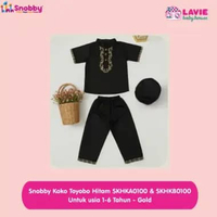 Snobby Koko Anak Toyobo Hitam SKHKA0100 & SKHKB0100 Usia 1–6 Tahun – Baju Muslim Anak Nyaman - Lavie