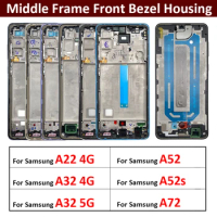 Middle Frame For Samsung A22 A32 A52 A72 A52s 4G 5G Front Frame Housing Bezel Repair Parts