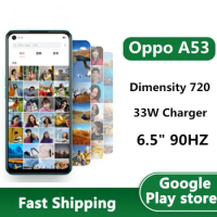 DHL Fast Delivery Oppo A53 5G Cell Phone 6.5" 90HZ 16.0MP 33W Super Charger Fingerprint OTA 4050mAh Dimensity 720 Android 10.0