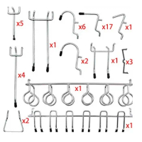 Boutiques Pegboard Hooks Stainless Steel Storage Tool Wall 81pcs Assortment Equipment Organizer Peg Industrial
