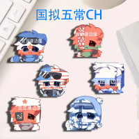 Móc khoá Quốc Gia CH Wuchang Thổ Cẩm Countryhumans Sứ Neon Mỹ, Nga, Anh Và Pháp