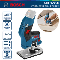Bosch GKF 12V-8 Brushless Palm Edge Router Cordless Woodworking Electric Trimmer Wood Carving Milling Cutting Power Tools