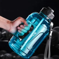 UZSPACE 2.3L 2000ML Water Bottle with Straw Clear Large-capacity
